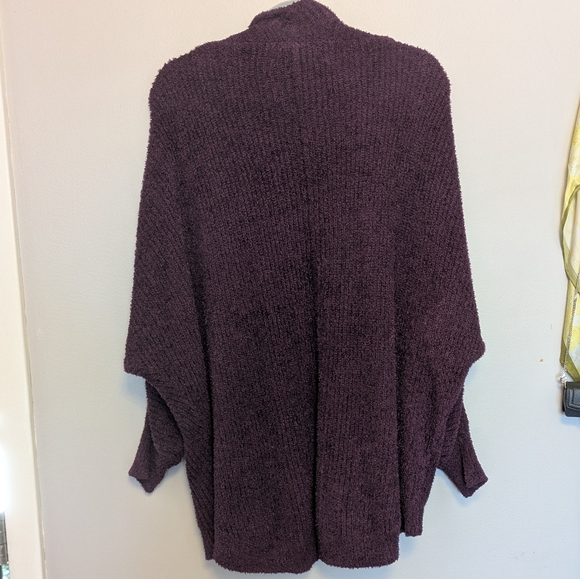 Express purple fuzzy batwing sleeve cardigan - Picture 3 of 3